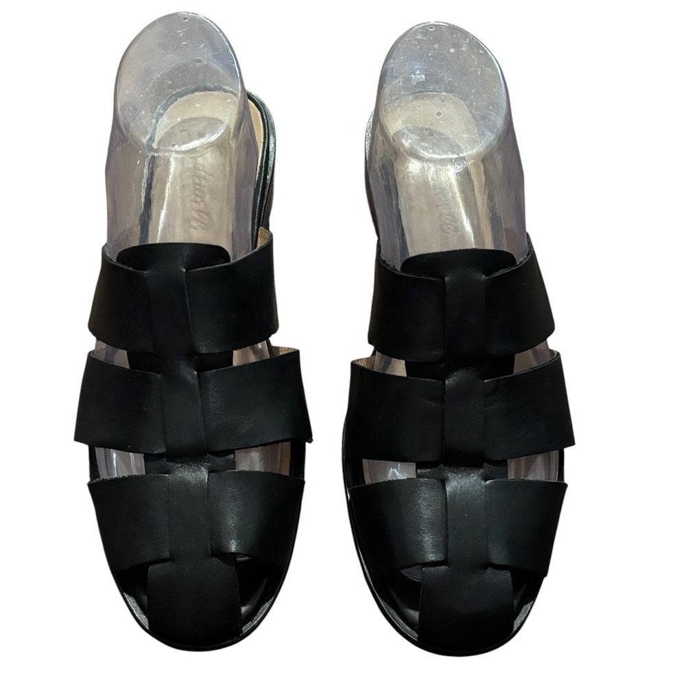MADEWELL The Dixson Fisherman Mule In True Black Womens size 8